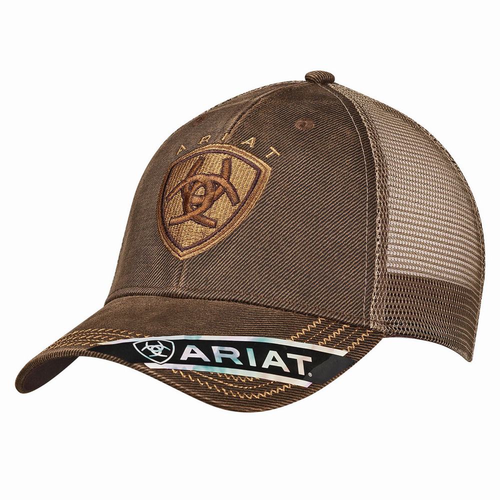 Men\'s Ariat Structured Hats Brown | VBNY-92084