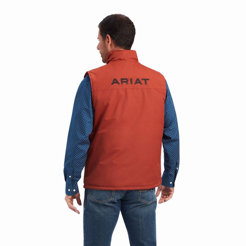 Men's Ariat Team Logo Insulated Jackets Brown | YPIU-58321