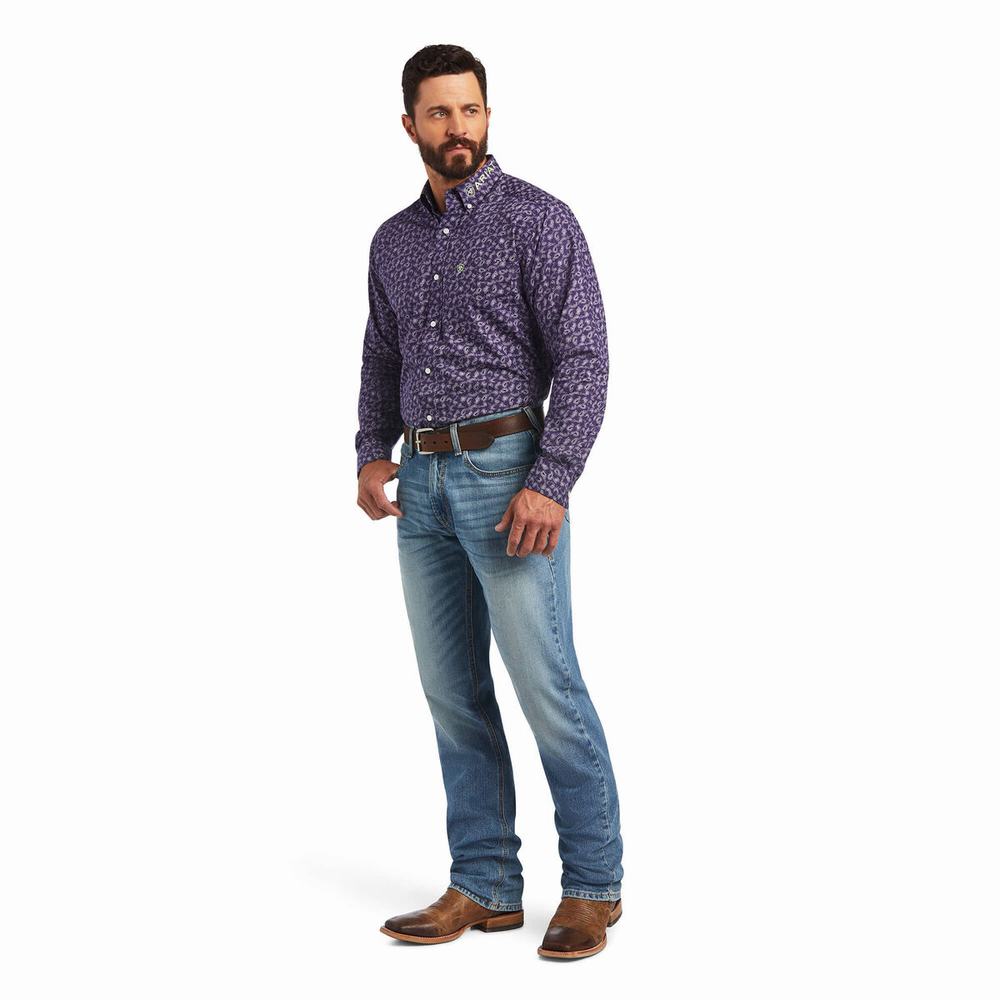 Men's Ariat Team Paulo Classic Fit Shirts Multicolor | TLNI-09617