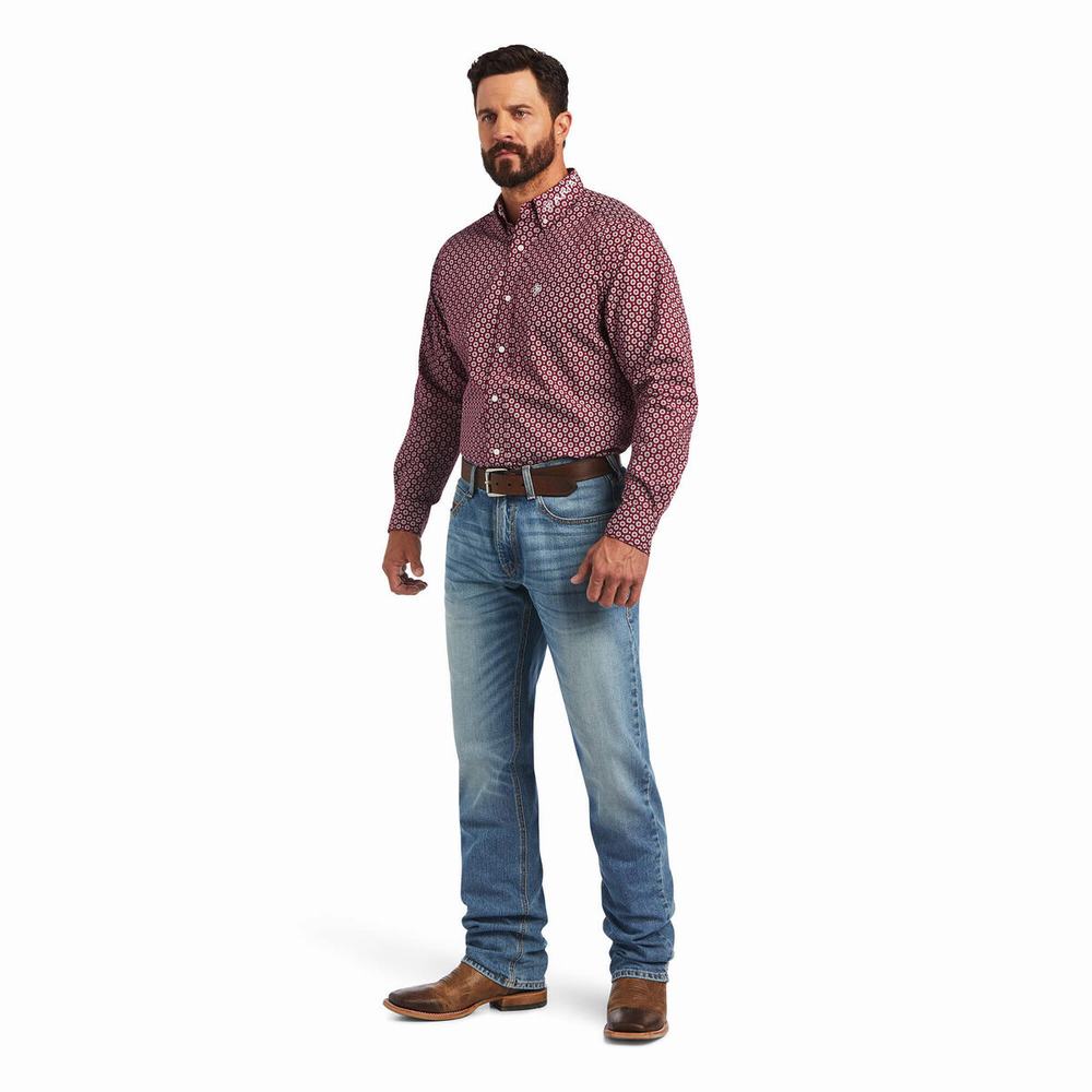 Men's Ariat Team Rhodes Classic Fit Shirts Multicolor | QHUZ-10647