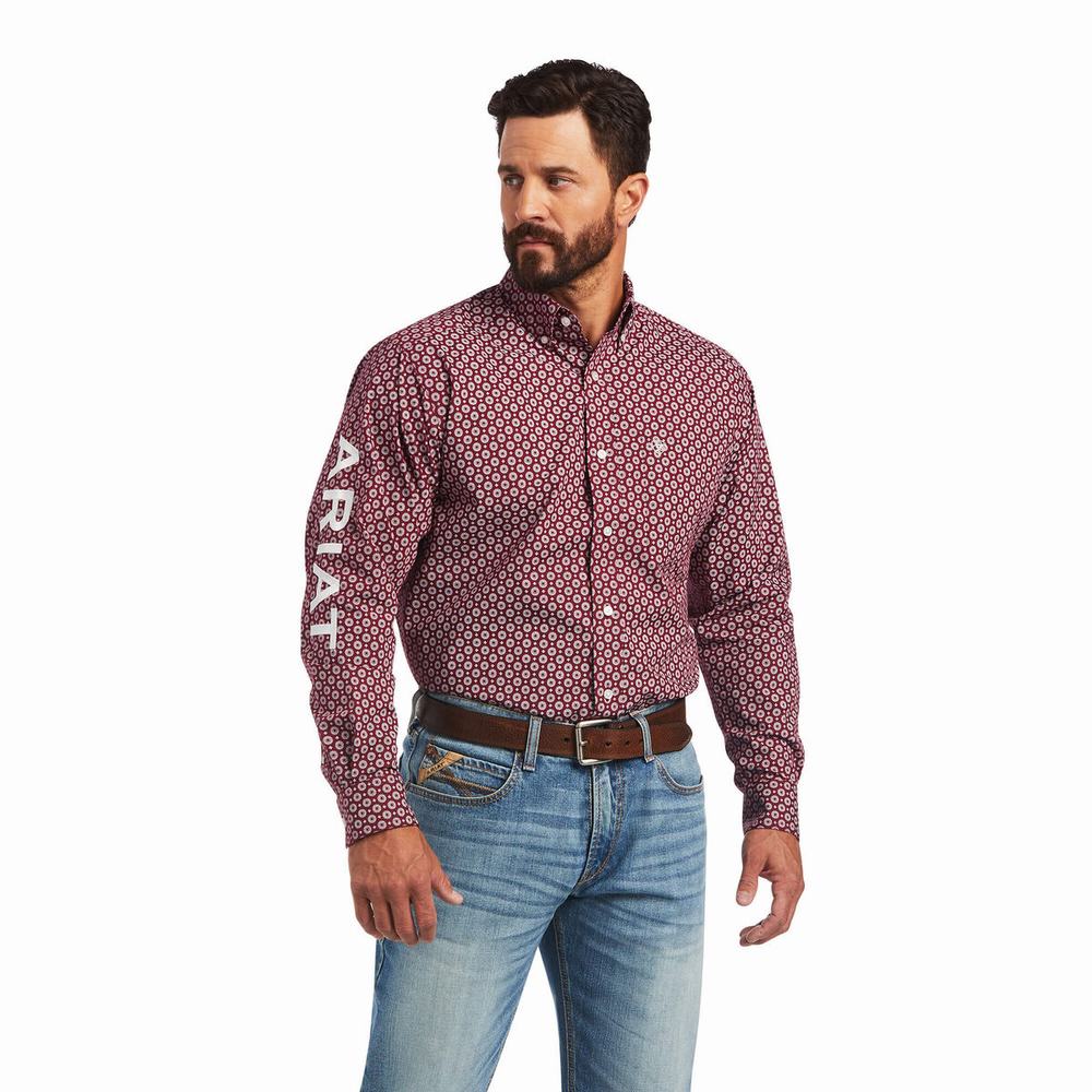 Men\'s Ariat Team Rhodes Classic Fit Shirts Multicolor | QHUZ-10647