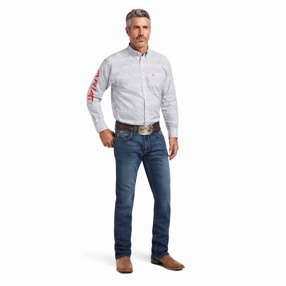 Men's Ariat Team Shad Classic Fit Shirts Multicolor | GVXU-08173