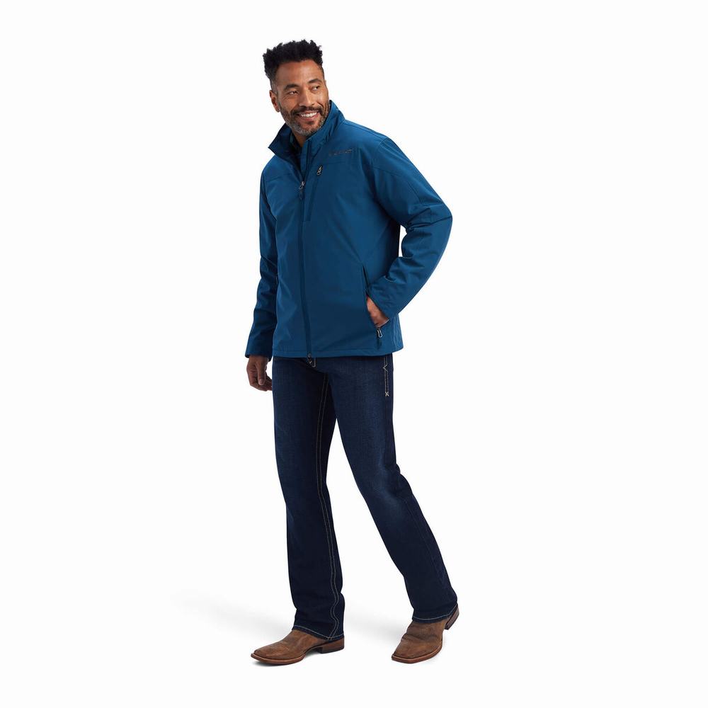 Men's Ariat Tek Flex Jackets Blue | ACDR-61532