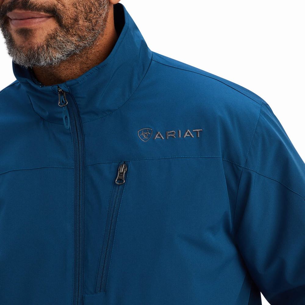 Men's Ariat Tek Flex Jackets Blue | ACDR-61532