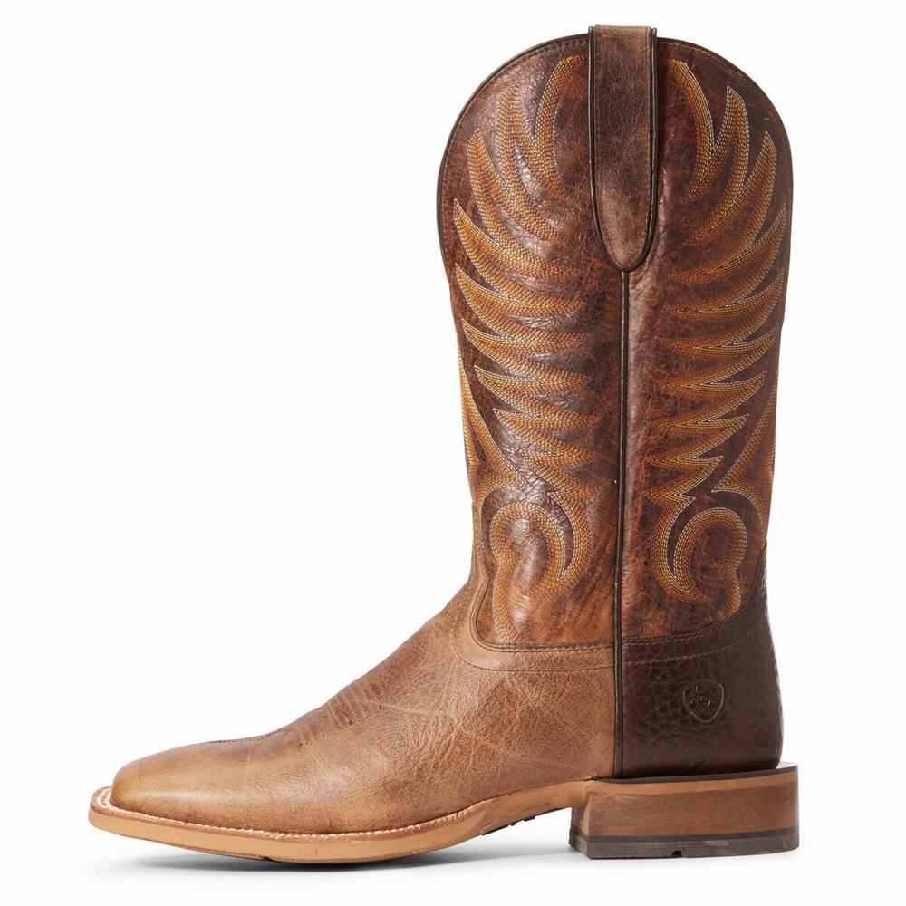 Men's Ariat Toledo Western Boots Beige | PZNT-80732