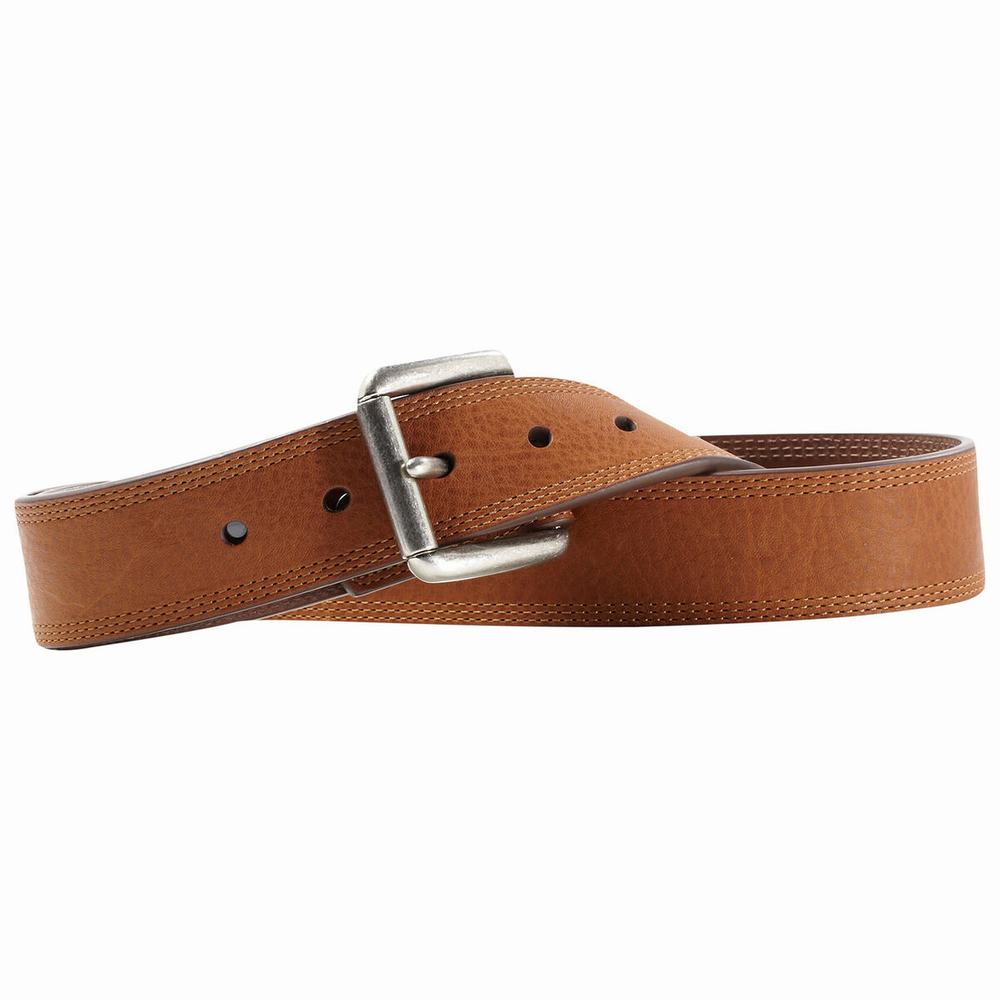 Men\'s Ariat Triple Row Stitch Belts Multicolor | HPBD-62371