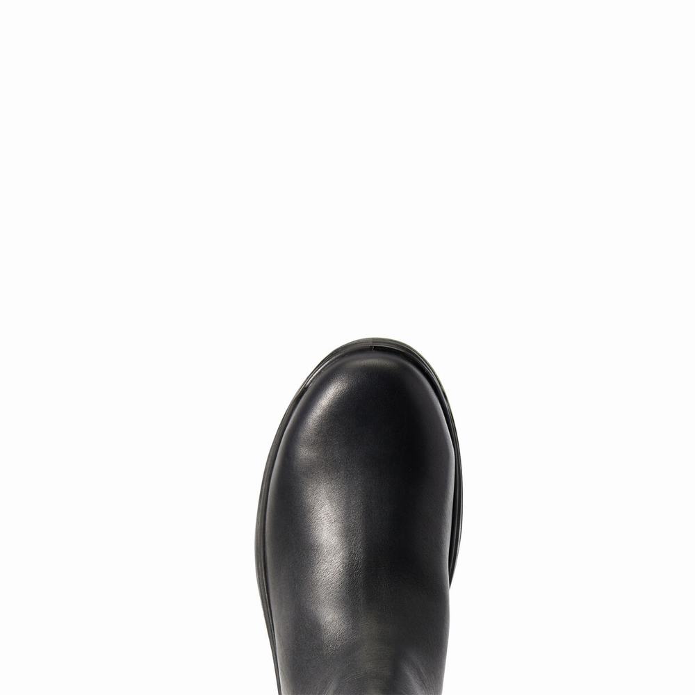 Men's Ariat Turbo Chelsea CSA Waterproof Carbon Toe Chelsea Boots Black | WFDQ-32481