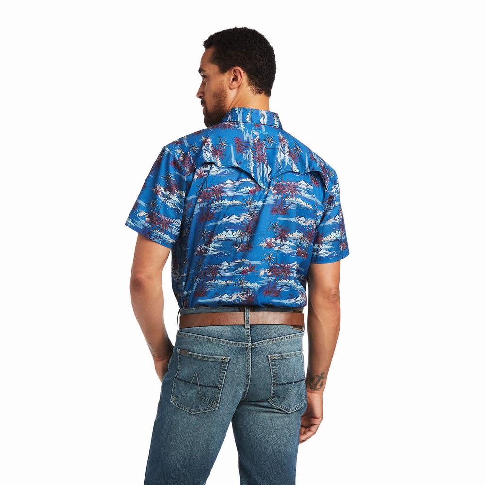 Men's Ariat VentTEK Fitted Shirts Multicolor | MBXP-46135