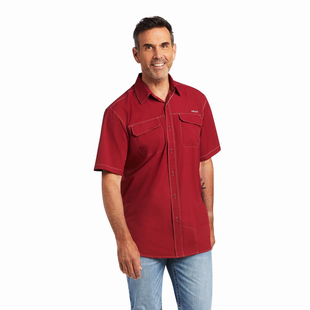 Men\'s Ariat VentTEK Outbound Classic Fit Shirts Multicolor | QXZV-81760