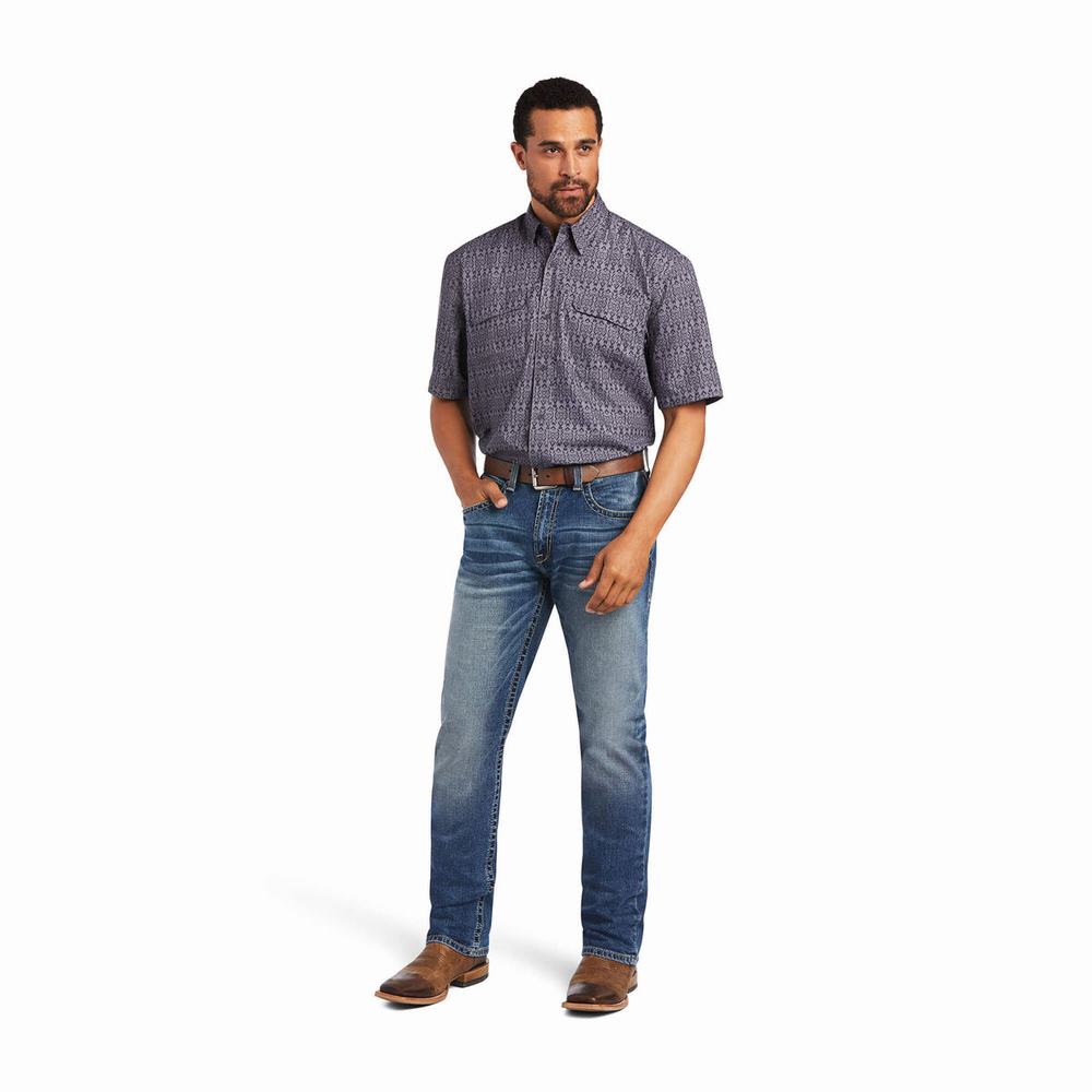 Men's Ariat VentTEK Outbound Classic Fit Shirts Multicolor | WBLR-91587