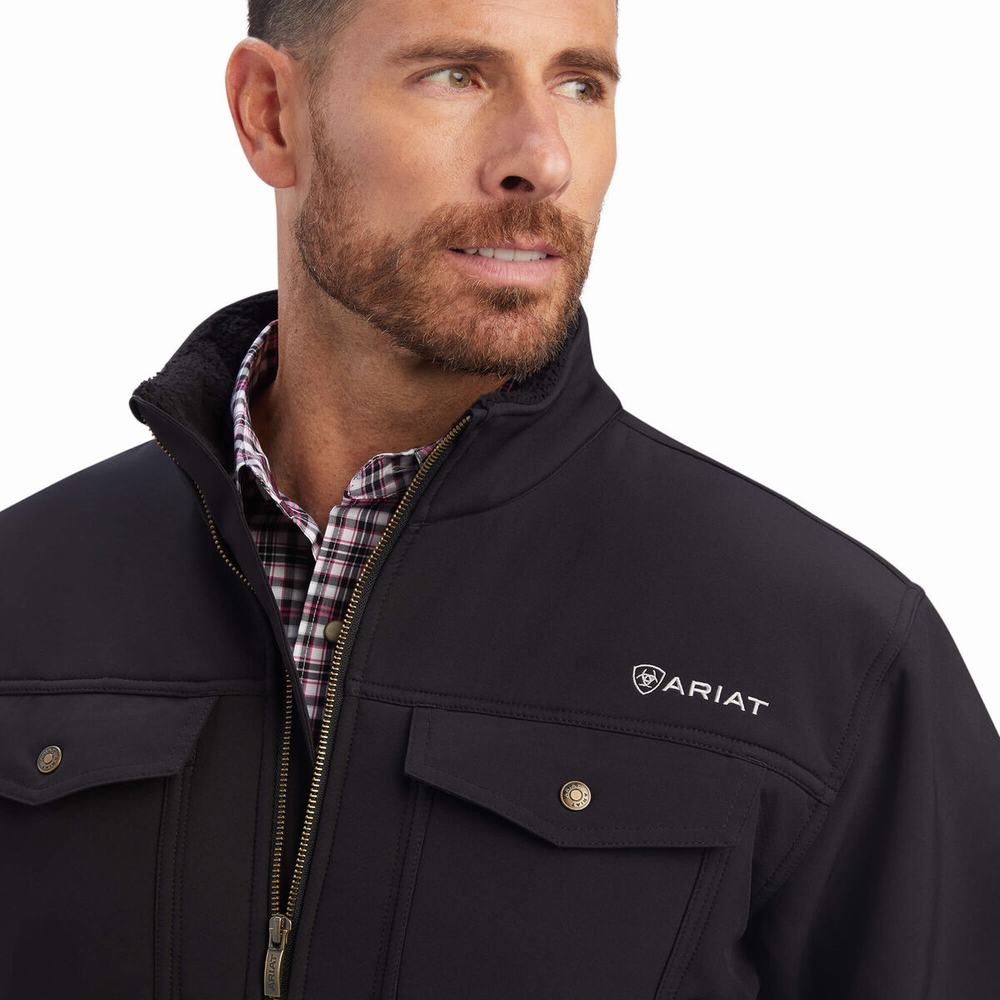 Men's Ariat Vernon Sherpa Jackets Black | IJBT-12739