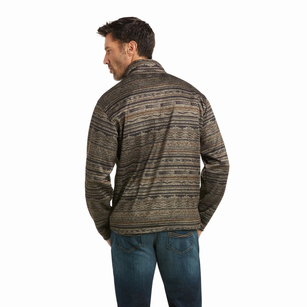 Men's Ariat Wesley Hoodie Brown | SLMF-83062