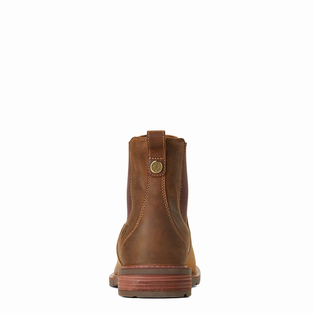 Men's Ariat Wexford Waterproof Waterproof Boots Brown | WOUJ-45306