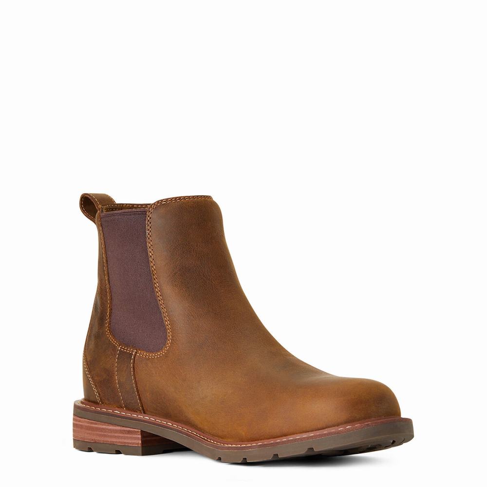 Men's Ariat Wexford Waterproof Waterproof Boots Brown | WOUJ-45306