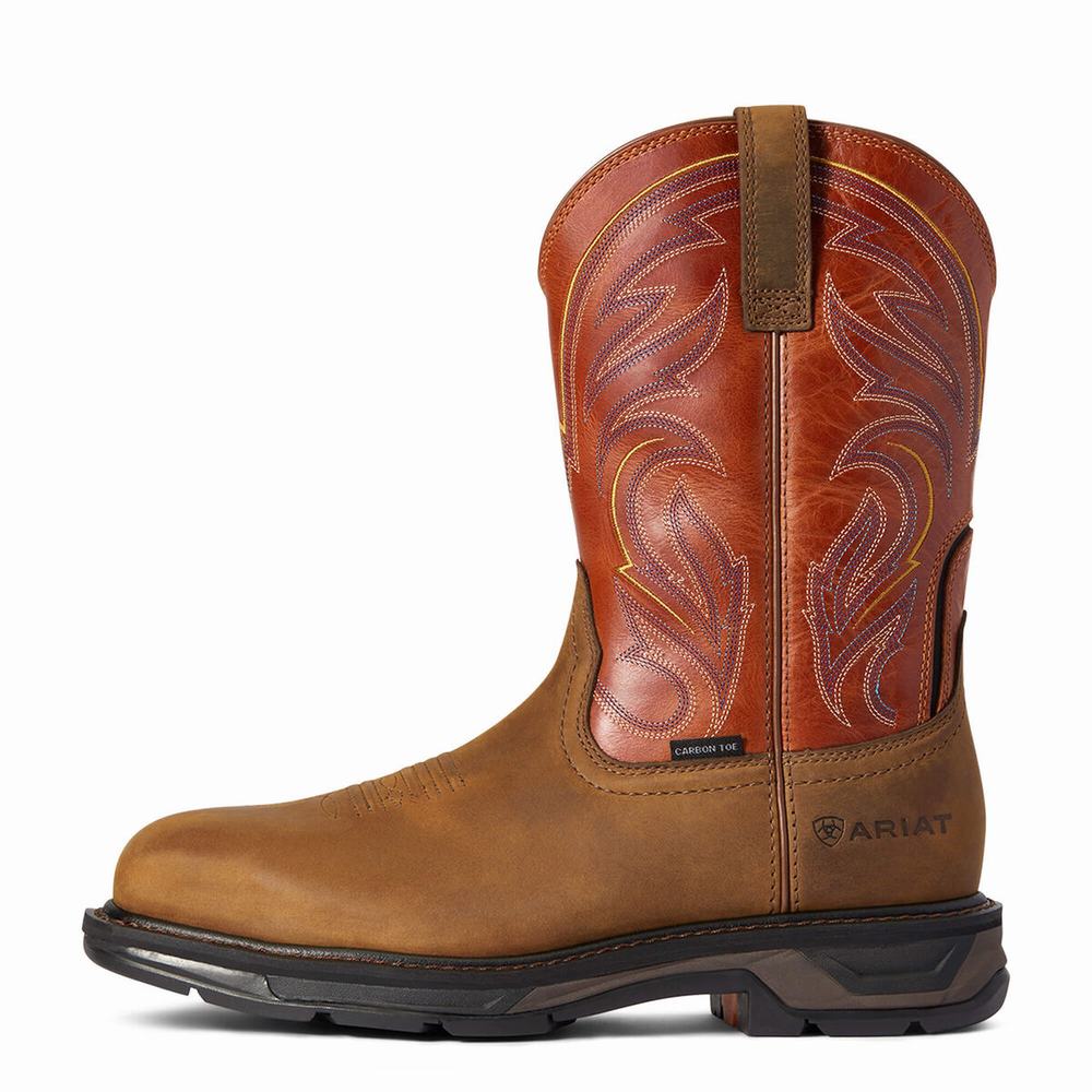 Men's Ariat WorkHog XT Cottonwood Carbon Toe Work Boots Multicolor | KLWQ-49125