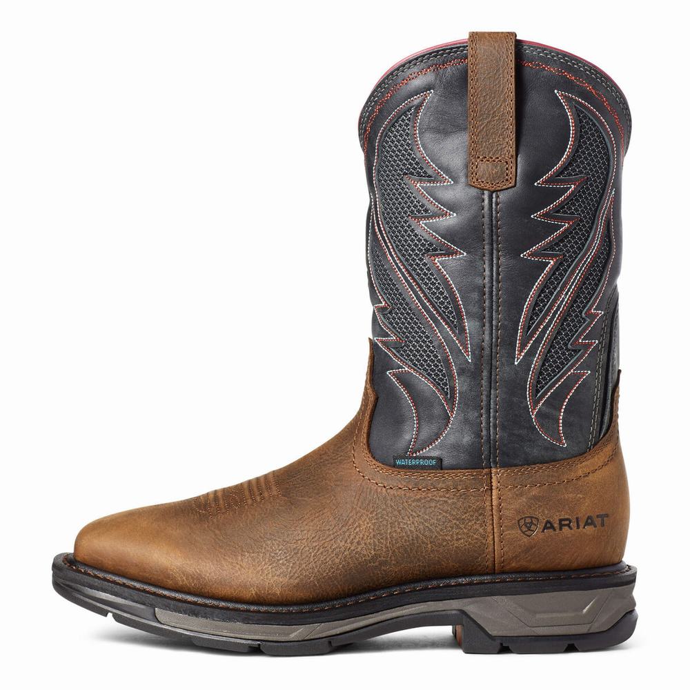 Men's Ariat WorkHog XT VentTEK Waterproof Waterproof Boots Brown | YELG-69741