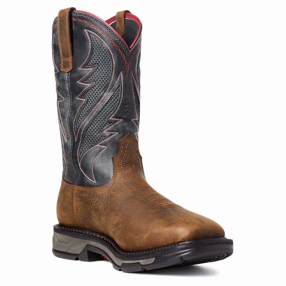 Men's Ariat WorkHog XT VentTEK Waterproof Waterproof Boots Brown | YELG-69741