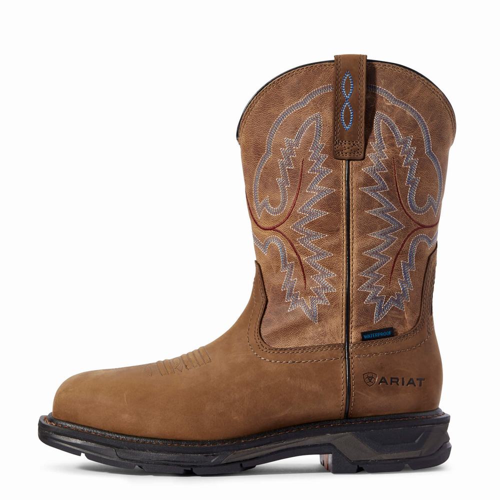 Men's Ariat WorkHog XT Waterproof Waterproof Boots Brown | OCHF-64527