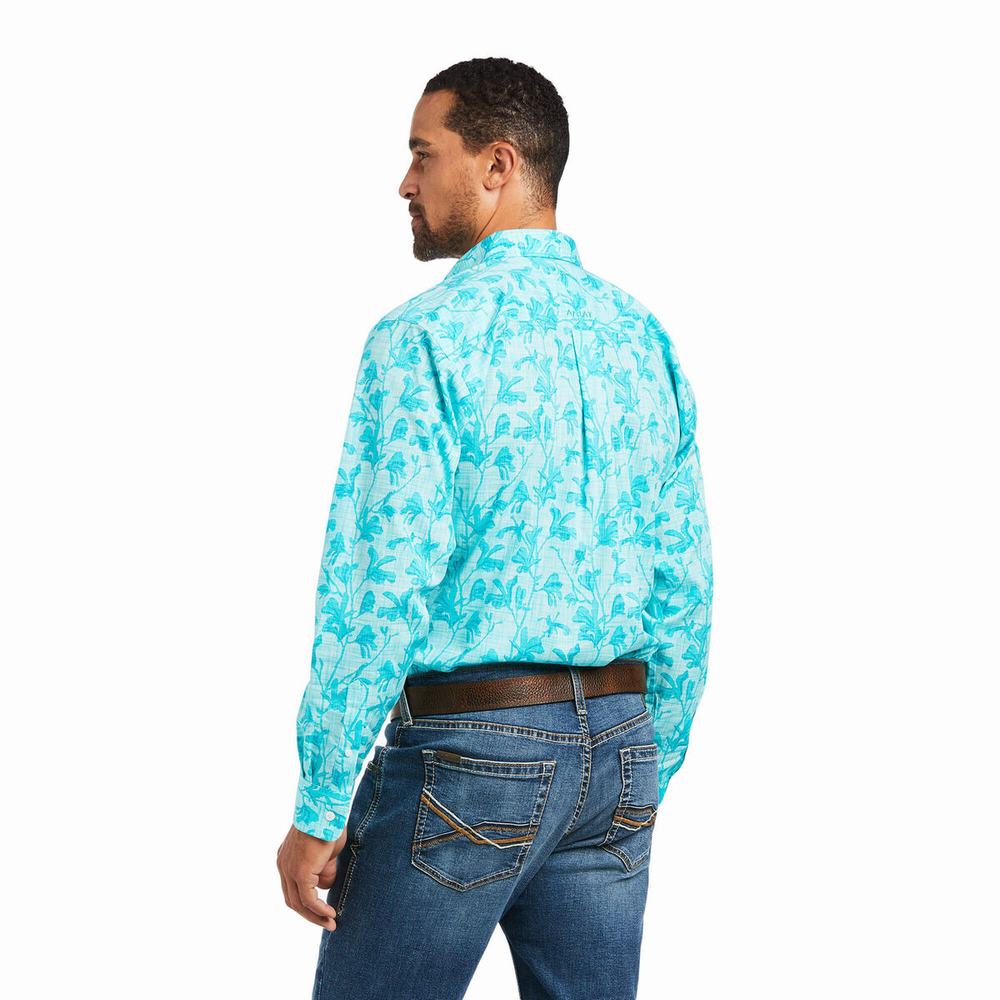 Men's Ariat Wrinkle Free Hassan Fitted Shirts Multicolor | JKYA-36512