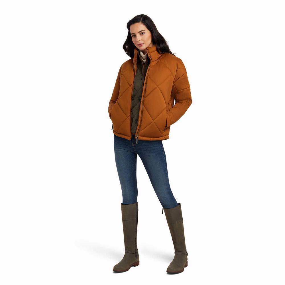 Women's Ariat Adena Insulated Jackets Brown | WYIH-39708