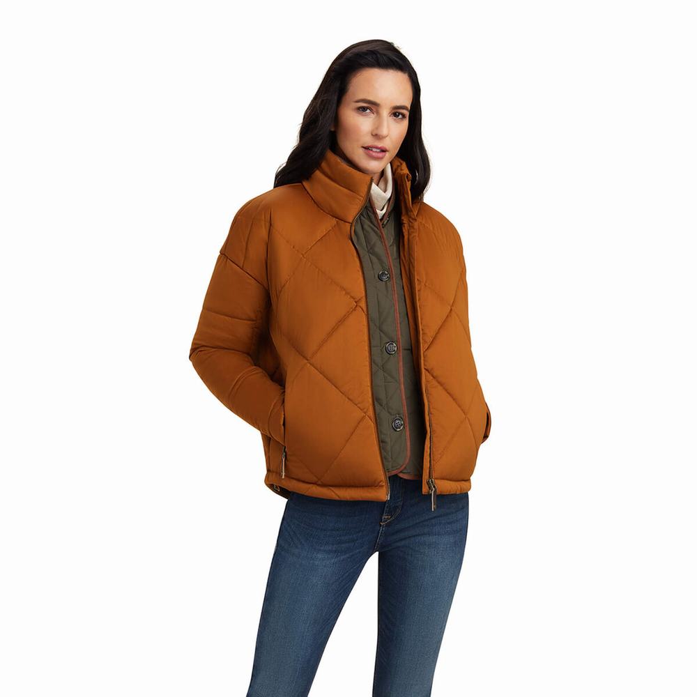 Women\'s Ariat Adena Insulated Jackets Brown | WYIH-39708