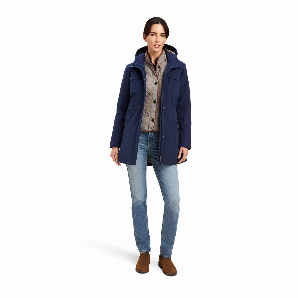 Women's Ariat Argentium Jackets Navy | RODP-65174