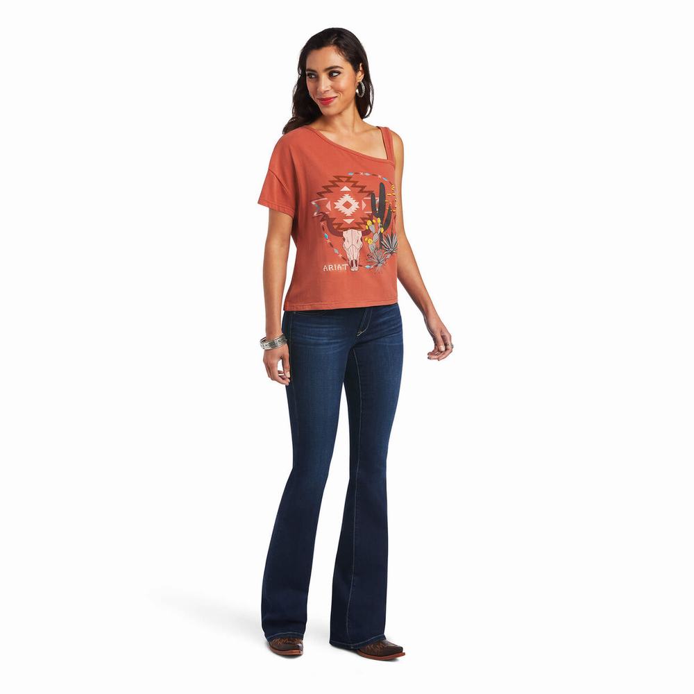 Women's Ariat Around and Around Tops Multicolor | GZCR-26108