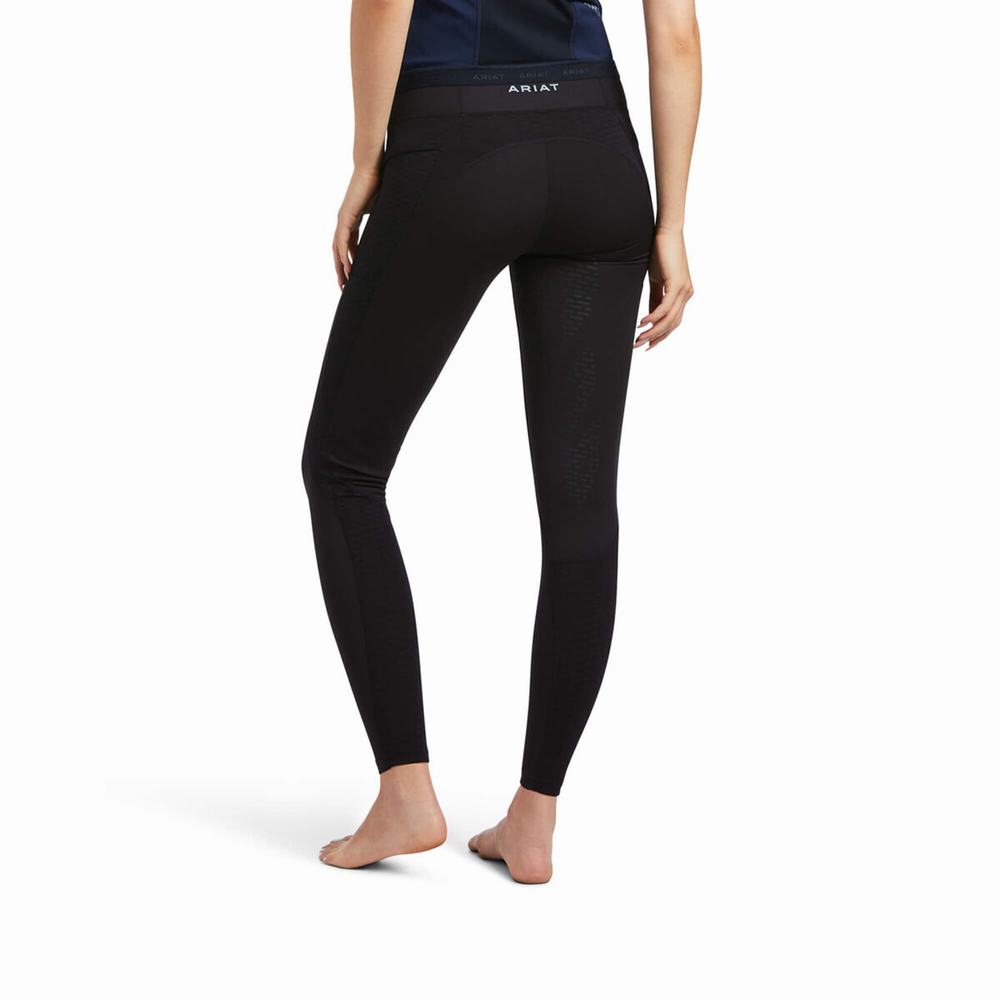 Women's Ariat Ascent Half Grip Pants Black | PXRM-05376