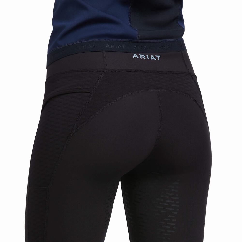 Women's Ariat Ascent Half Grip Pants Black | PXRM-05376