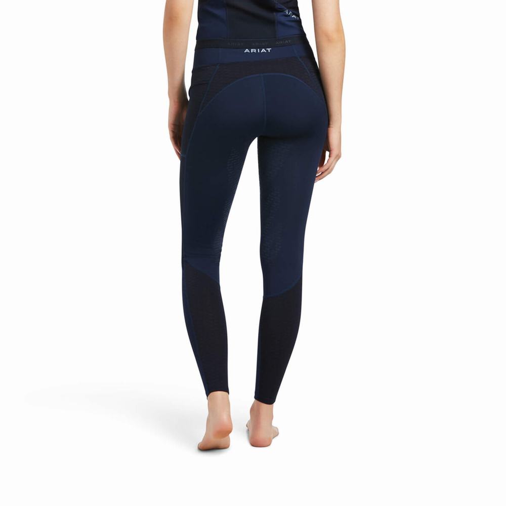 Women's Ariat Ascent Half Grip Pants Navy | IFKR-98743