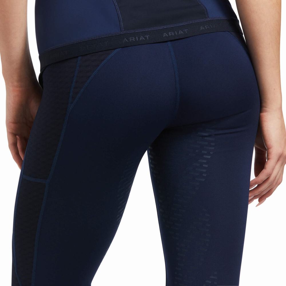 Women's Ariat Ascent Half Grip Pants Navy | IFKR-98743