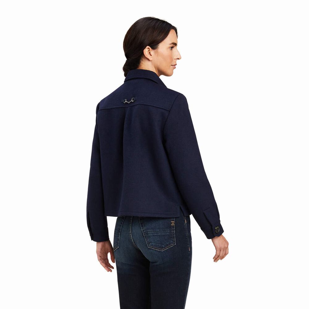 Women's Ariat Ashford Jackets Navy | SVOA-32648