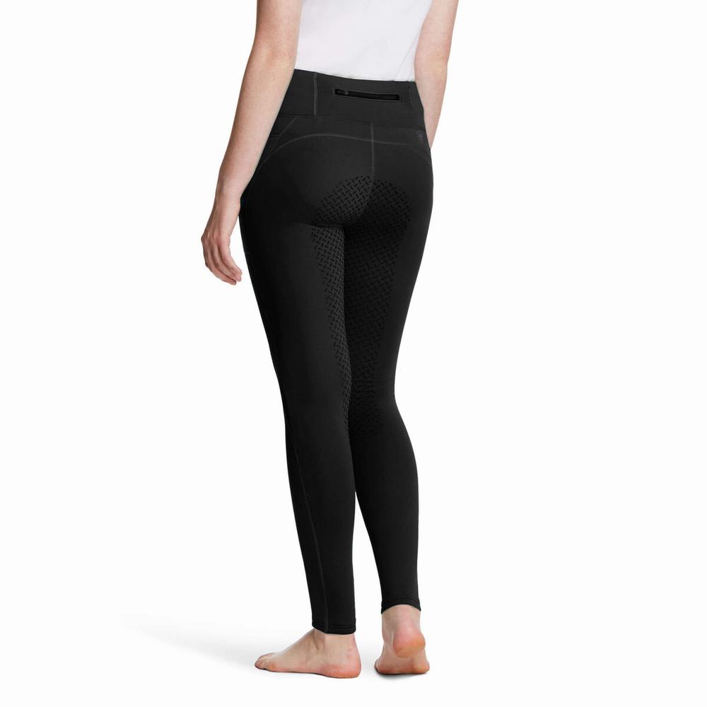 Women's Ariat Attain Full Seat Grip Pants Black | UMXK-48709