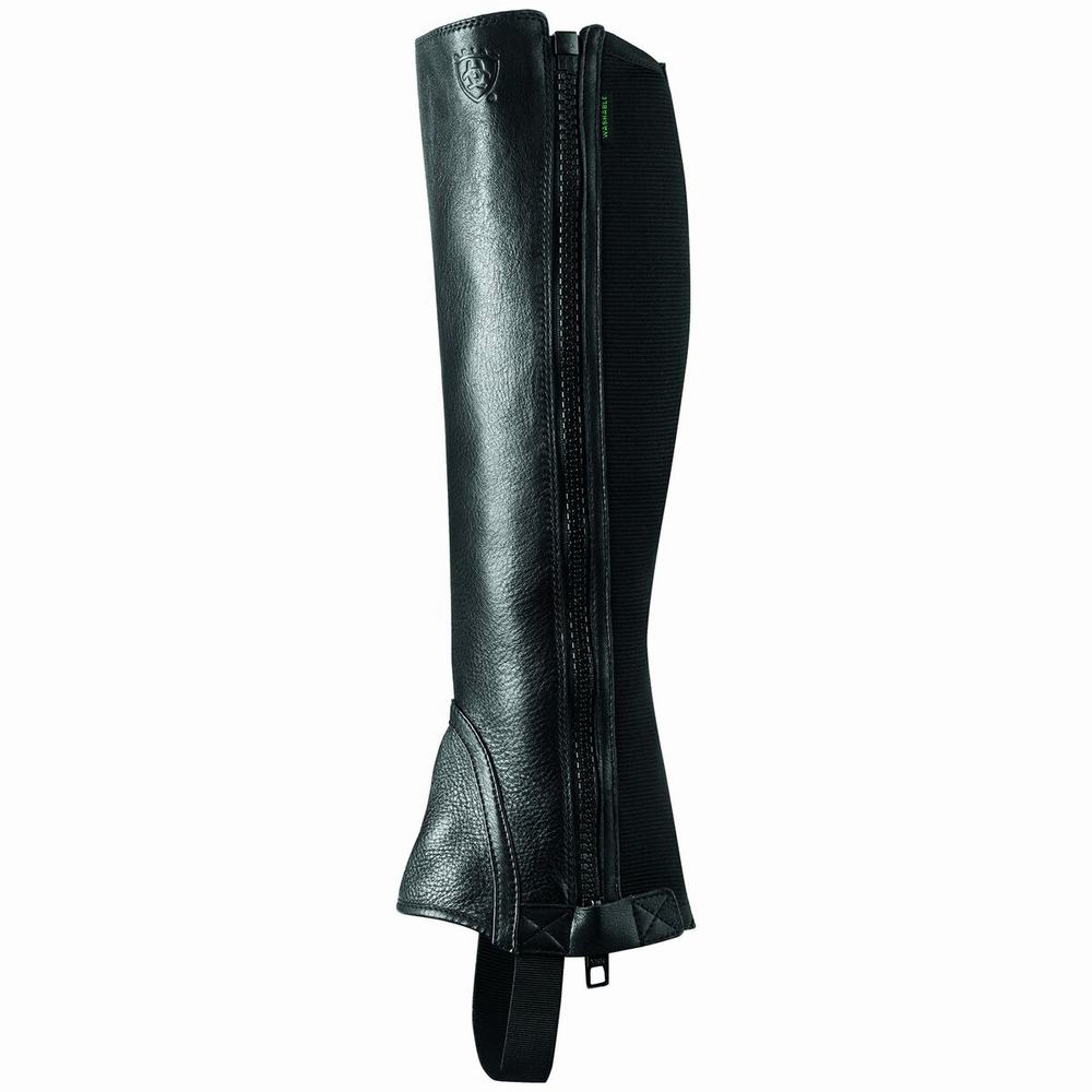 Women's Ariat Breeze Chap Half Chap Riding Boots Black | CHRB-31509