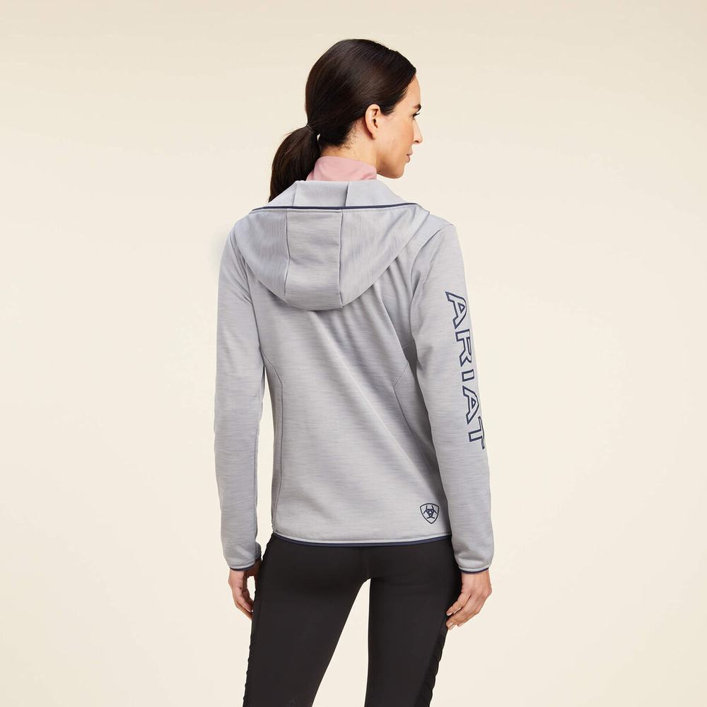 Women's Ariat Byron Full Zip Hoodie Grey | GZCW-09145