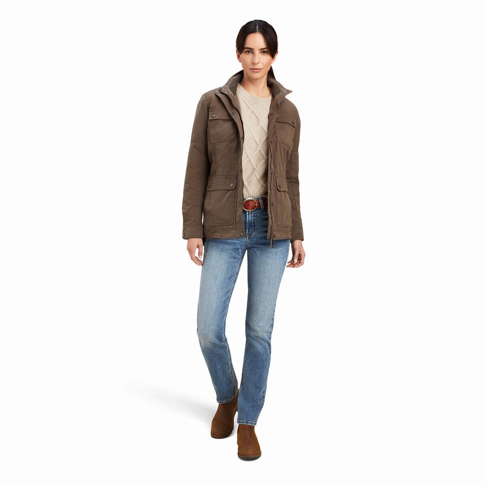 Women's Ariat Calumet Field Jackets Brown | KYUW-91023