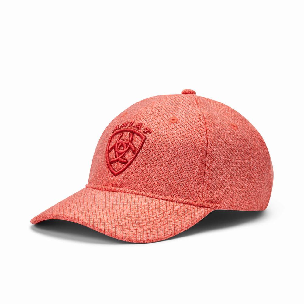 Women\'s Ariat Center Shield Logo Hats Orange | EFQG-94638