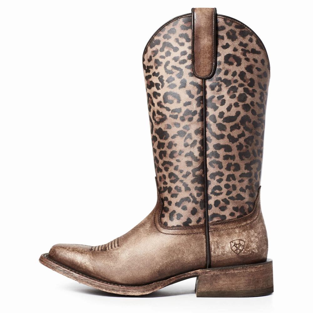 Women's Ariat Circuit Savanna Western Boots Brown | TIKQ-87365