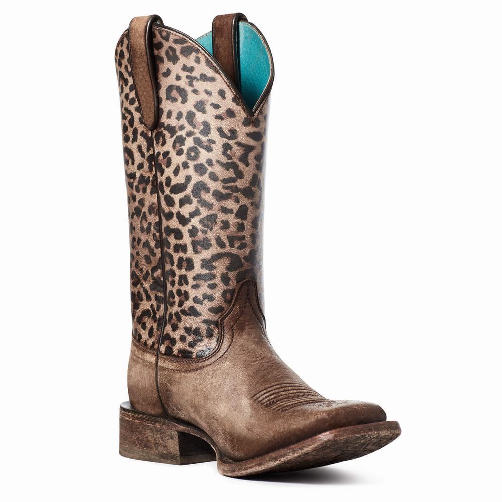 Women's Ariat Circuit Savanna Western Boots Brown | TIKQ-87365