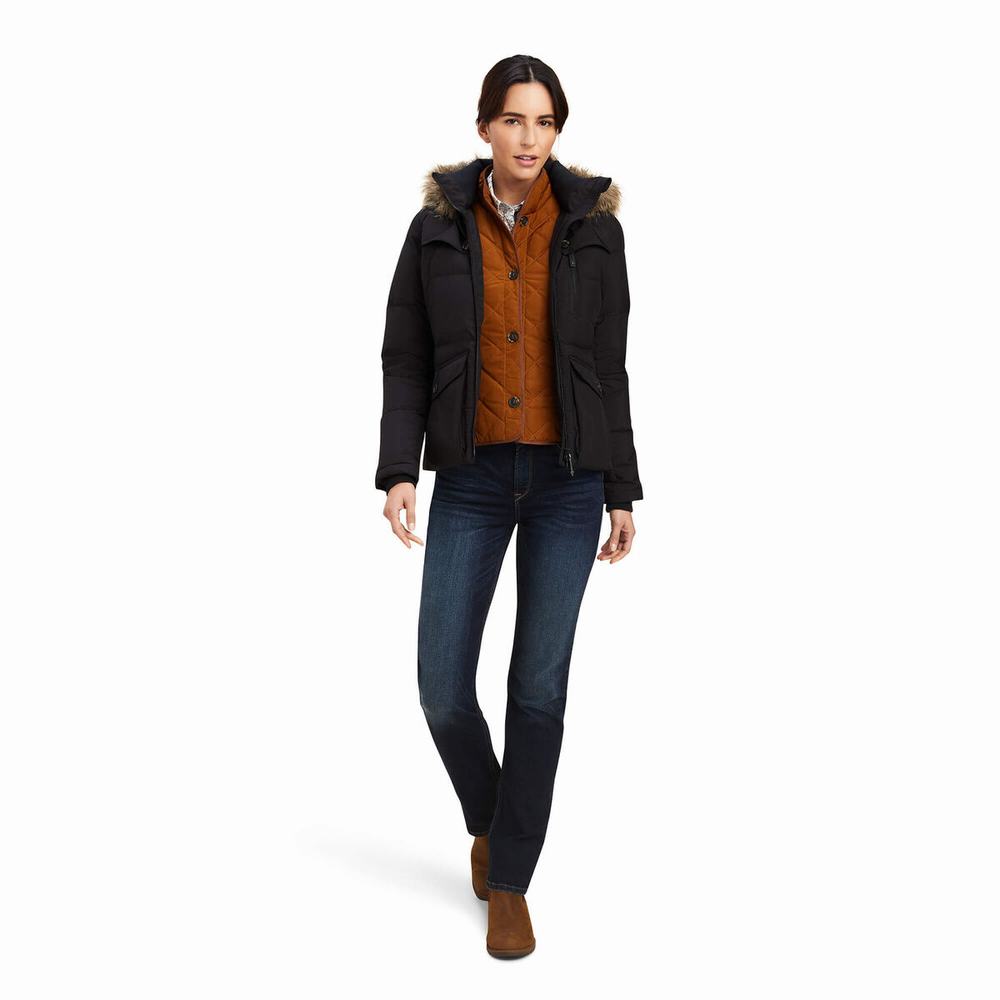 Women's Ariat Clairborne Jackets Black | TJCS-26819