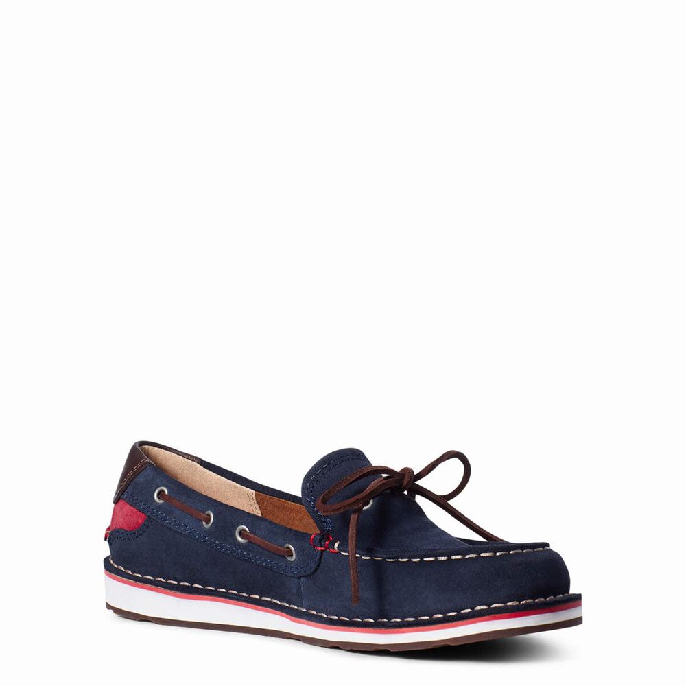 Women's Ariat Cruiser Shorebound Sneakers Navy | QKXE-21948