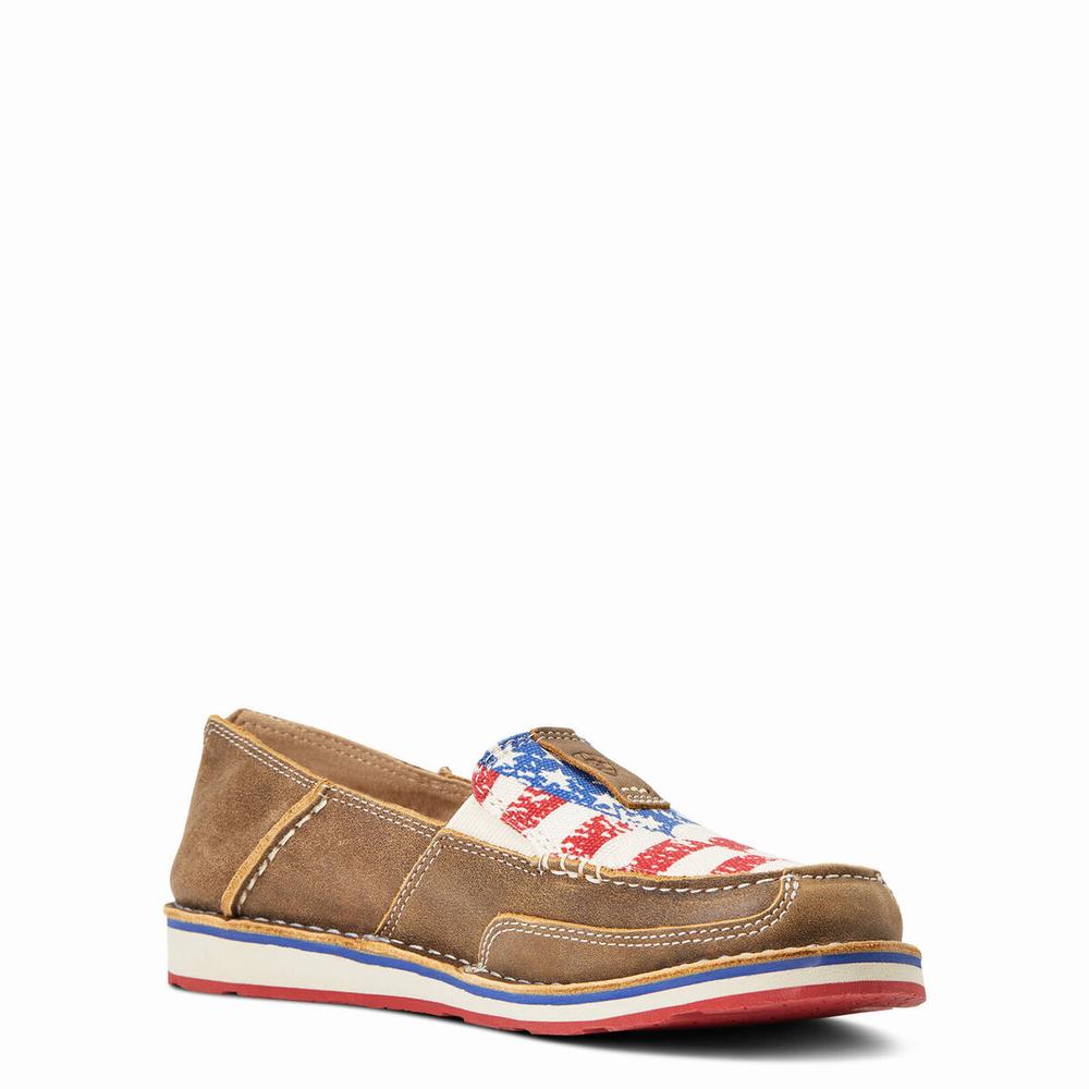 Women's Ariat Cruiser Sneakers Brown | XWYM-38961