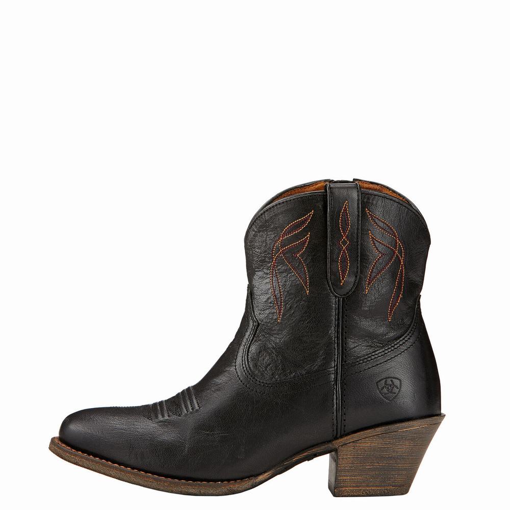 Women's Ariat Darlin Booties Black | FNVP-93164