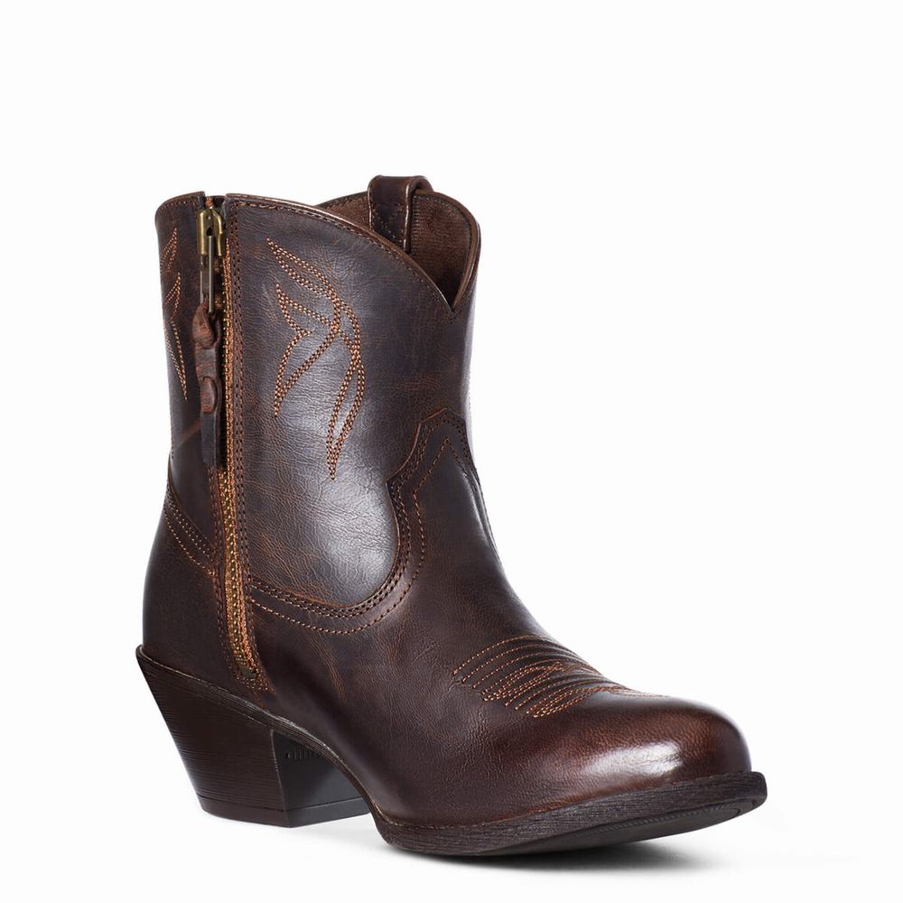 Women's Ariat Darlin Booties Brown | LUHB-47382