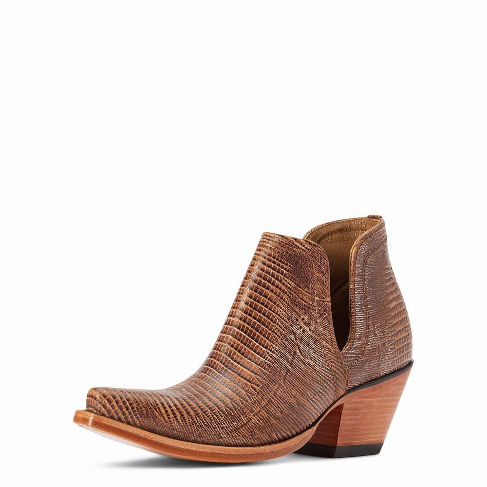 Women\'s Ariat Dixon Booties Brown | HBVU-25706