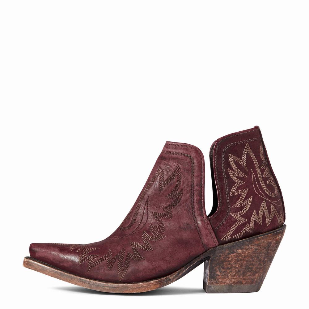 Women's Ariat Dixon Booties Red | LSHI-39601