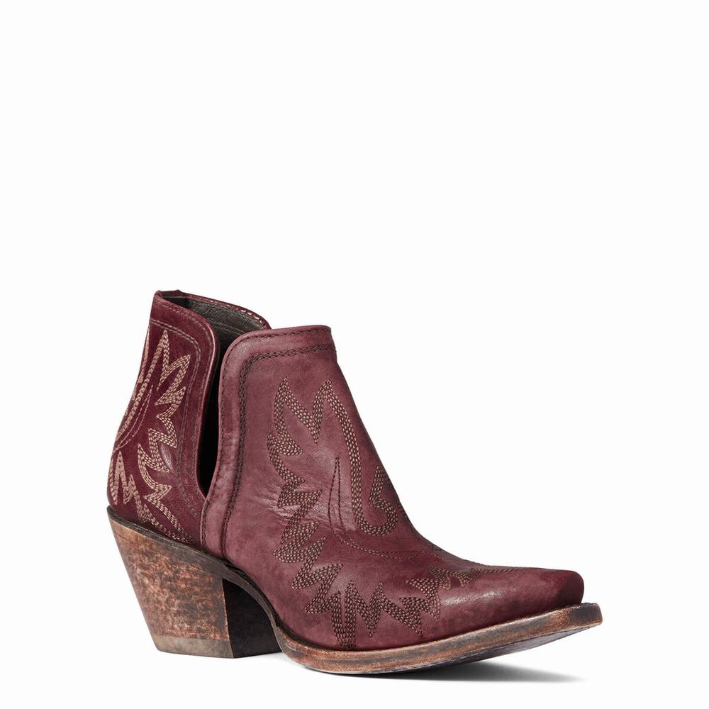 Women's Ariat Dixon Booties Red | LSHI-39601