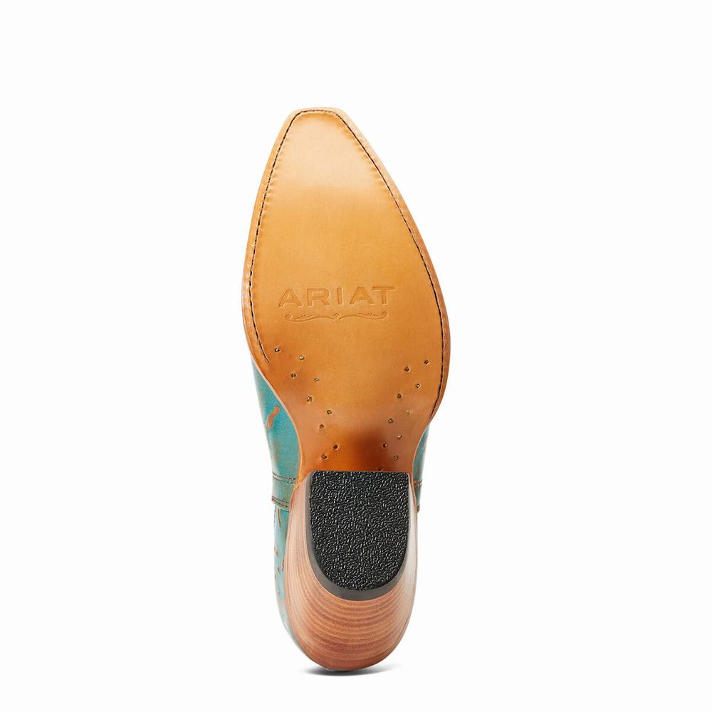 Women's Ariat Dixon Booties Turquoise | QYIS-80765