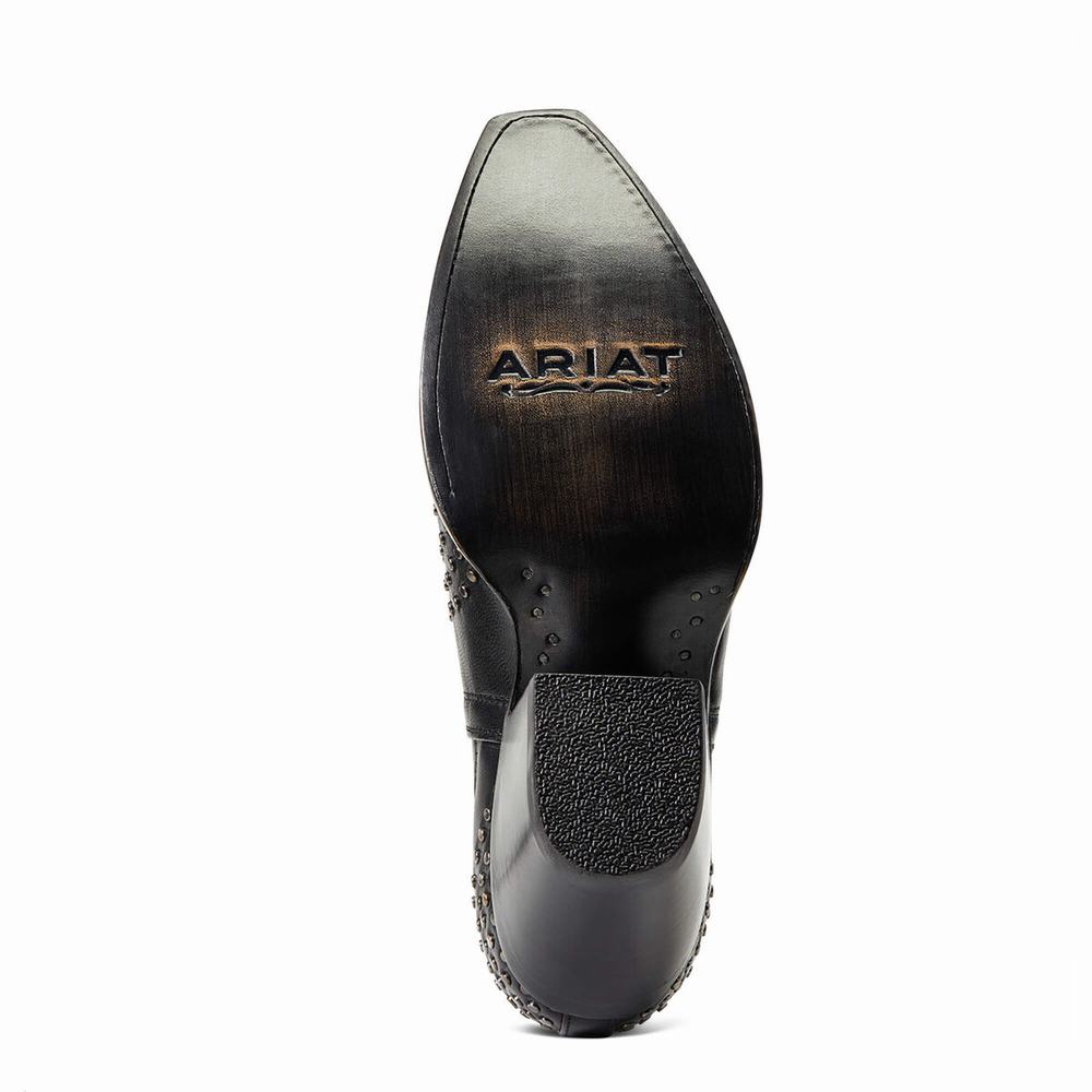 Women's Ariat Dixon Studs Booties Black | WCYT-73821