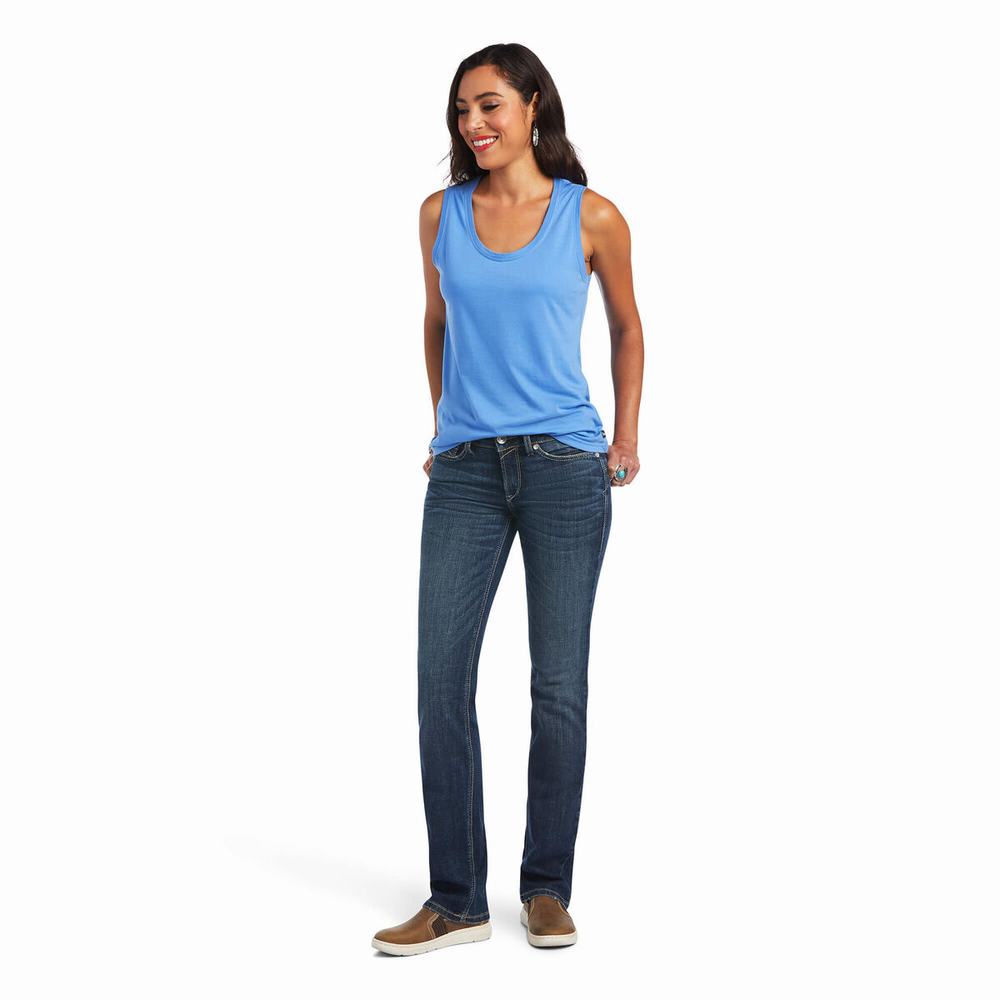 Women's Ariat Element Tops Blue | MEJQ-82036